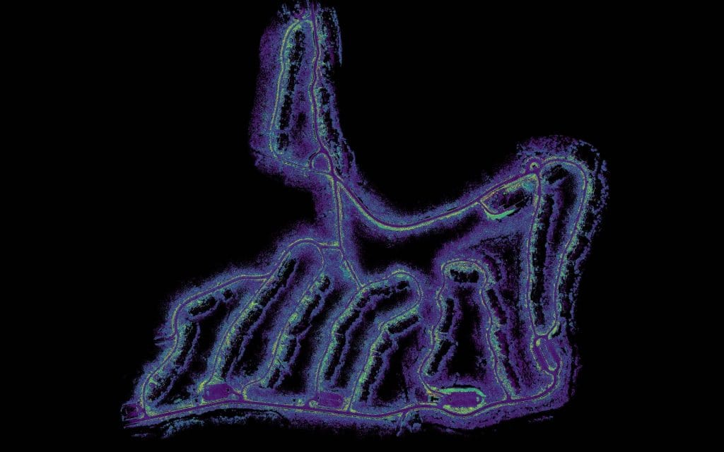 Large-scale georeferenced 3D LiDAR map built for Hive Robotics